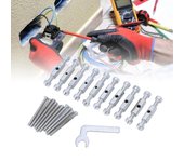 Dispositivo de reparación de casete, juego de 10 herramientas para tornillos de caja eléctrica de pared, 118 para interruptor de luz, kit de reparación de caja eléctrica de unión de enchufe plastics 10pcs