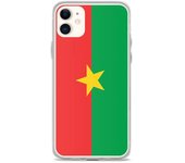 Coque iPhone - Multicolore - Drapeau Burkina Faso - Souple - TPU - Compatible iPhone 11