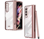 Funda transparente con diseño plegable para Samsung Galaxy Z Fold 3, Fold2, Fold3, Fold 2, 5 g, película protectora antideslizante for Galaxy Z Fold 3 plata