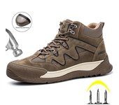 Botas de trabajo con punta de acero para hombre, zapatos de seguridad indestructibles, antigolpes, antideslizantes, botas de seguridad, zapatos protectores para hombre 38