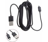 Cable USB para controlador PS4/XBOX ONE - Cable de carga USB de repuesto de 3M para controlador PS4 Playstation 4 - Negro, 2 unidades