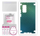 Adhesivo protector de piel apgo para la parte trasera y los laterales compatible con Xiaomi Mi 10T Pro 5G, película envolvente completa, lámina, vinilo - Patrón Carbon Chameleon CAKA1