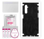 apgo Protective Skin Sticker for the back+sides compatible with Realme 6, Full Wrap Film, Foil, Vinyl - Pattern Black Camo