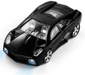 Ratón inalámbrico creativo opcional para coche deportivo M2233, modelo de coche, ratón para coche deportivo, ratón para juegos 3D mini de 1000 DPI Wireless negro