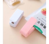 Mini sellador de bolsas de calor, máquina de sellado de Clip de bolsa de plástico portátil, sello de almacenamiento de alimentos, utensilios de cocina para sellado de aperitivos blanco