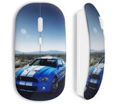 Ratón inalámbrico para coche Mustang azul