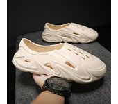 Sandalias de playa para hombre, suaves, huecas, para exteriores, frescas, de verano, chanclas, zuecos acuáticos, sandalias de banda para hombre, chanclas de verano, zapatos de playa para nadar 40 negro
