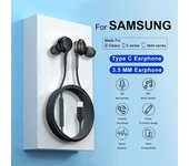 Auriculares con cable tipo C para iPhone 15, Samsung Galaxy S23, S21, S22 Ultra Plus, auriculares de 3,5 mm para Xiaomi, Huawei, OPPO VIVO 3.5 mm jack Port negro