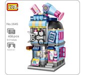 LOZ 1645 City Street peluquería barbería tienda arquitectura modelo 3D Mini bloques de construcción juguete para niños regalo sin caja