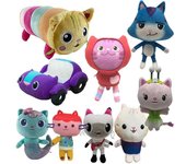 Animales de peluche de dibujos animados de 25cm, casa de muñecas Gabby, juguete de peluche Mercat, sirena, gato, sirena, muñecos de peluche, regalos de cumpleaños para niños rabbit（25cm）