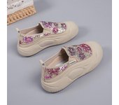 Mocasines transpirables con lentejuelas para mujer, otoño 2025, con plataforma y suela gruesa. 40 color rosa