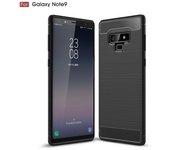 Funda de silicona para Samsung Galaxy Note9, carcasa trasera de fibra de carbono para Galaxy Note 9, funda suave a prueba de golpes para teléfono inteligente Samsung Note 9 negro