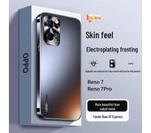 Funda galvanizada para teléfono Reno7 Pro con cubierta protectora de lente metálica para Reno12/11/10/9/8 oppo Reno9pro+