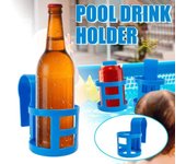 Portavasos para piscina, estilo Clip, sin derrames, Universal, redondo, resistente, sobre el suelo, estante de almacenamiento de bebidas para piscina, suministros para piscina Round azul