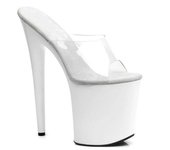 Sandalias con plataforma de baile para mujer Zapatos Tacón de 20 cm Tobillo Plataforma de 10 cm Sexy con plataforma rosa de flores YKC 34