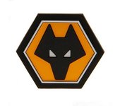 Wolverhampton Wanderers FC Imán de nevera con escudo 3D One Size negro/amarillo