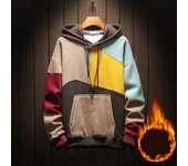Ropa con capucha para hombre, chaqueta con capucha, abrigo holgado y grueso de felpa para otoño e invierno. XXXL caqui