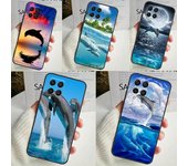 Funda con diseño de delfín para Samsung Galaxy M12, M32, M52, M14, M34, M54, M21, M51, M31, M30s, M20, M15, M55, M13, M33 y M53 Samsung M12