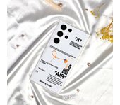 Funda para móvil Samsung S23A55: Elegante funda protectora anticaídas para lentes completas con etiqueta en inglés Samsung S20PLUS transparente