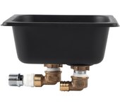 Lavadora de vasos automática G1/2in, para uso doméstico y comercial, con enjuague y limpiador, color negro mate