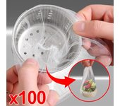 100 Uds. Bolsas de malla de filtro de fregadero desechables, desagües de alcantarillado de cocina, orificio de drenaje, bolsa de basura antibloqueo, coladores de red para limpieza de piscinas 30PCS