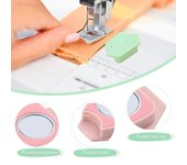 Novedades en costura, guía magnética, agarre antideslizante, imanes de guía para máquina de coser, accesorios para máquina de coser, regla multifuncional, dobladillador naranja