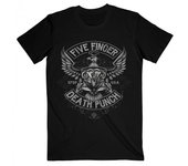 Five Finger Death Punch - Camiseta de algodón unisex para adulto, diseño de águila de Howe L negro