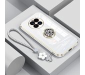 Para Xiaomi Poco X6 Pro M6 M5 M4 F5 F4 F6 F3 F2 X4 X3 X5 C65 M5s M4 Pro 4G 5G con cordón, funda de lujo con soporte de diamantes POCO X6 Pro 5G color rosa