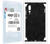 apgo Protective Skin Sticker for the back+sides compatible with Huawei P20 Pro, Full Wrap Film, Foil, Vinyl - Pattern Black Camo