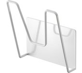 Yamazaki Jitsugyo 5140 Soporte magnético para tapa de olla, torre blanca, almacenamiento flotante, fácil instalación, aprox.. Ancho 13,5 x profundidad 7 x alto 14 cm blanco