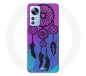 Funda para Xiaomi Mi 12 / 12X Atrapasueños Fondo Negro Azul y Morado