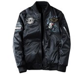 Chaquetas bomber polit para hombre, ropa de abrigo para hombre, abrigos cargo para ambos lados, ropa de béisbol reversible para hombre, 7xl 7XL negro