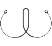 Cordón elástico antipérdida para auriculares, correa suave, cuerda para colgar en el cuello, Compatible con Sony Wf-c500 rojo