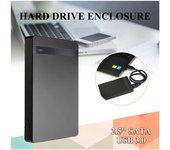 Caja de disco duro externo SATA de 2,5  , caja de disco duro USB 3,0, herramienta gratuita negro