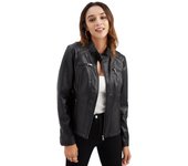 Nuevo vestido de cuero informal para mujer, chaqueta con cuello levantado, abrigo ajustado europeo y americano, chaqueta de cuero de Color sólido para mujer S