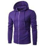 Chaquetas con capucha y cremallera de polar para hombre, chaquetas con capucha de manga larga de color sólido para hombre, abrigo tipo cárdigan, sudadera informal, ropa M gris claro