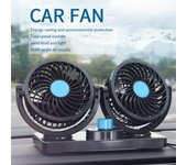 Ventilador de aire para coche, accesorios para ventilador de coche, refrigeración por aire, ventilador de doble cabezal de poco ruido azul