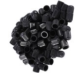 100 tapones de plástico negro para válvulas de neumáticos de coche, bicicleta, motocicleta y camión.