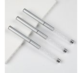 Cepillo con mango de metal y cerdas suaves, multifuncional, para esculpir gel UV, herramienta profesional para manicura 7mm