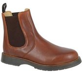 Grafters Botas Chelsea de cuero para hombre 3 UK bronceado