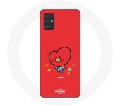 Coque pour Samsung Galaxy A71 BTS Bangtan Garçons BT21 TATA V Fond Rouge