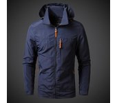 Chaqueta de primavera y otoño para hombre, nueva, informal, de talla grande, verde, fina, con capucha y manga larga M