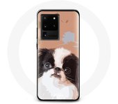 Coque pour Samsung Galaxy S20 Ultra Épagneul japonais Noir et Blanc Race de chiens