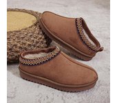 Botas de nieve bajas para mujer, otoño e invierno, planas, con media pantorrilla, para personas perezosas, zapatos de algodón sin cordones P780 36