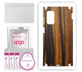 apgo Protective Skin Sticker for the back+sides compatible with Samsung Galaxy M52, Full Wrap Film, Foil, Vinyl - Pattern Tigerwood