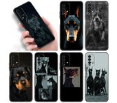 Funda de teléfono con diseño de perro dóberman para Xiaomi Redmi Note 10, 9 Pro Max, 10S, 10T, 9A, 9C, 9S, 9T, 8A, 8T, 8, 7 Pro, TPU suave, color negro Redmi 8