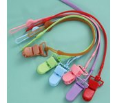 Clip para chupete sin BPA, apto para uso alimentario, correa para chupete de bebé, cadena para chupete de bebé para exteriores color rosa