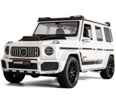 Coche modelo Brabus a escala 1/18, vehículo de juguete coleccionable de fundición a presión de aleación, luz y sonido, la puerta se puede abrir, coche de juguete para regalo 1/18-Size:27.5*11*11cm blanco