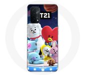 Coque pour Oppo A74 5G BTS BT21 Tata Chimmy Cooky Rj Koya Shooky Et Mang Affiche