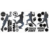 Stickers Silhouettes Joueurs Sportifs - The Deco Factory - Chambre - Sticker - Décoration Murale - Enfant